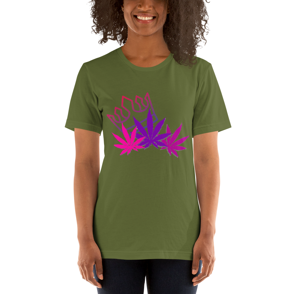 Short-Sleeve Pink/Purple Leaf E4SO T-Shirt