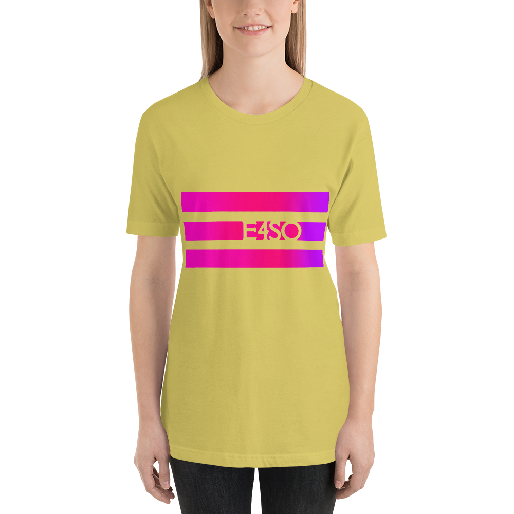 Short-Sleeve Unisex pink Stripe E4SO T-Shirt