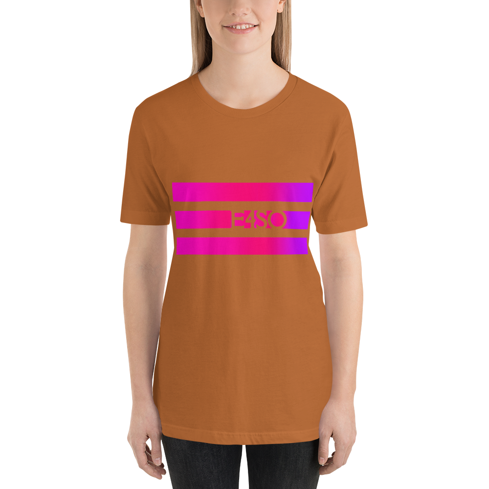 Short-Sleeve Unisex pink Stripe E4SO T-Shirt