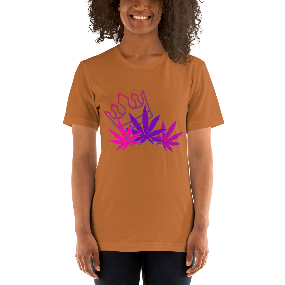 Short-Sleeve Pink/Purple Leaf E4SO T-Shirt