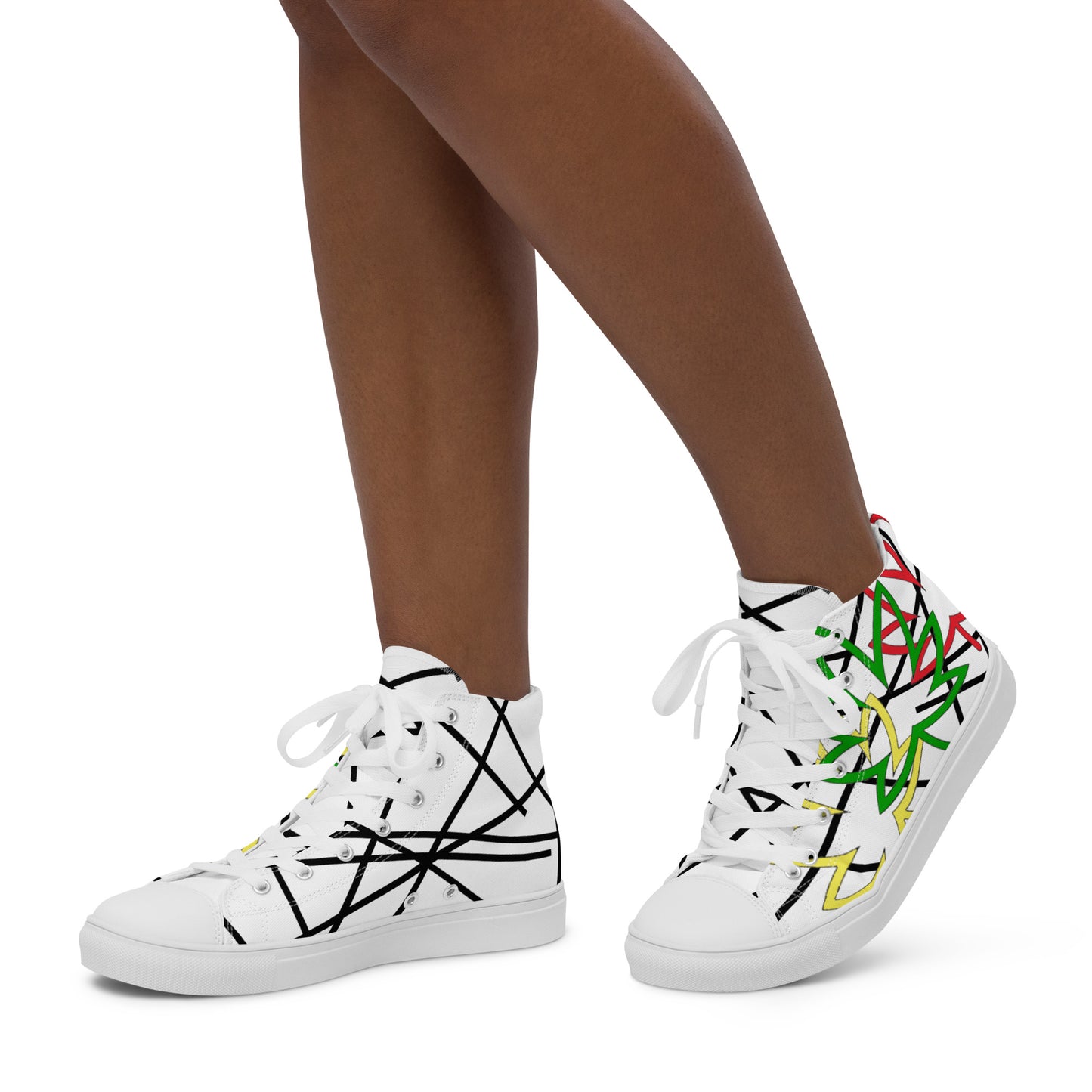 Women’s Big Leaf Cross Lines high top canvas shoes