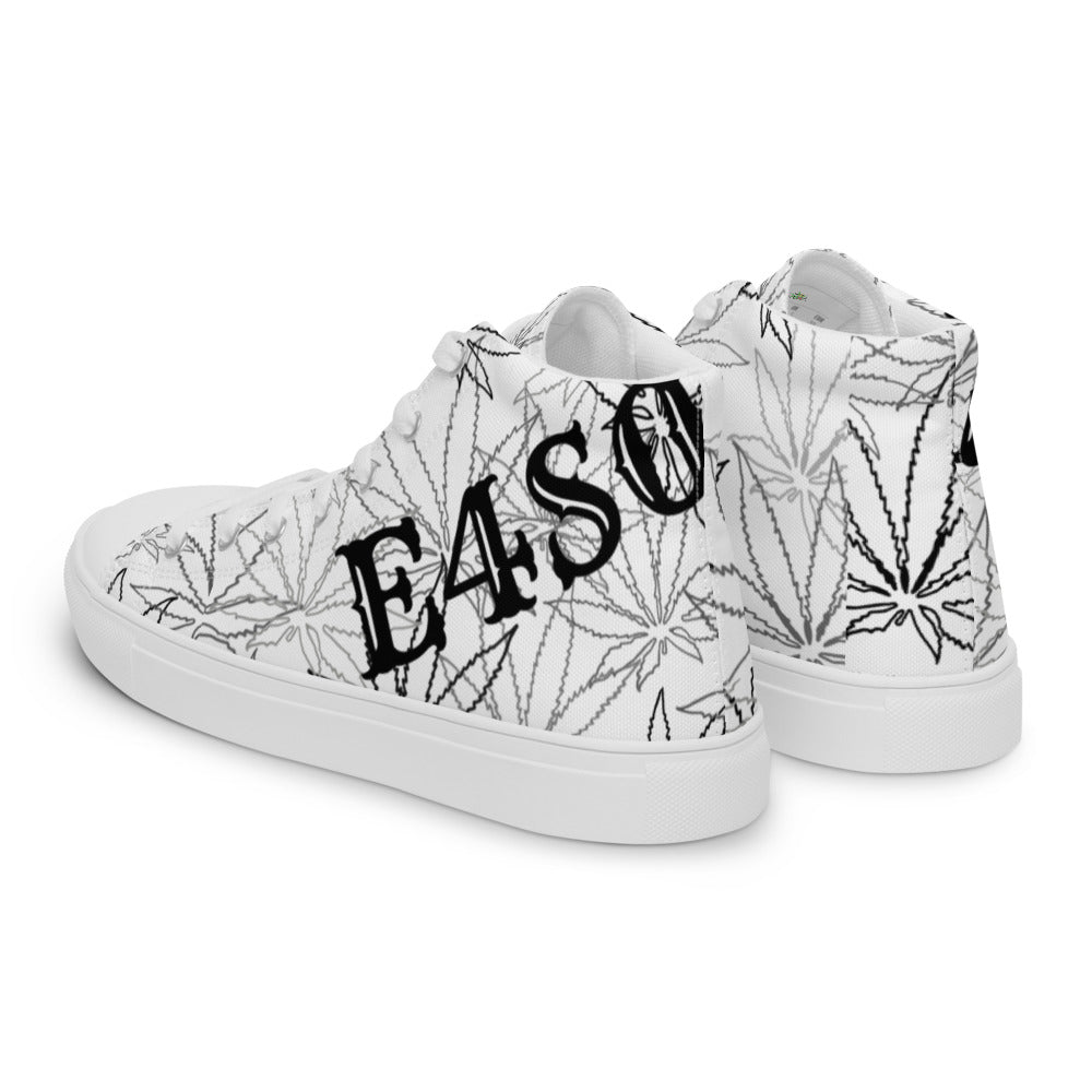 Women’s elite white leaf E4SO high top canvas shoes