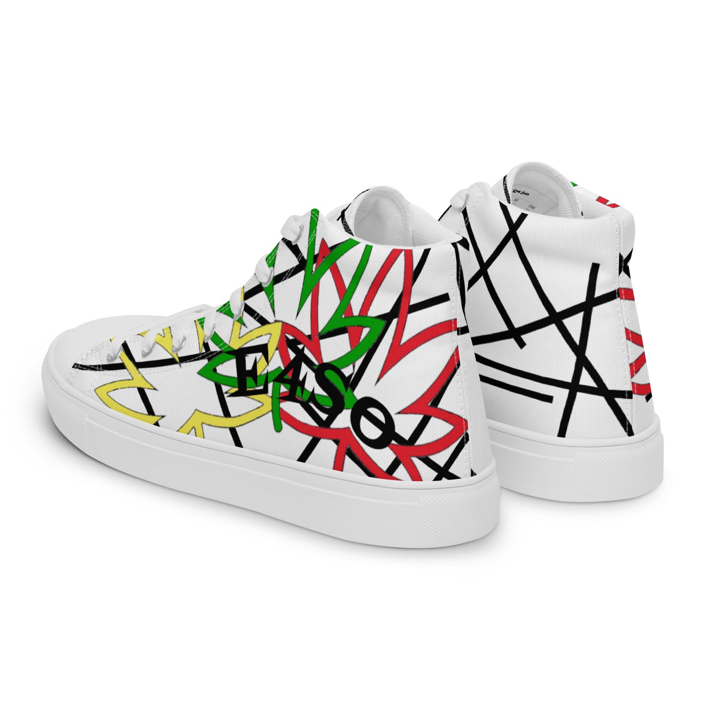 Women’s Big Leaf Cross Lines high top canvas shoes