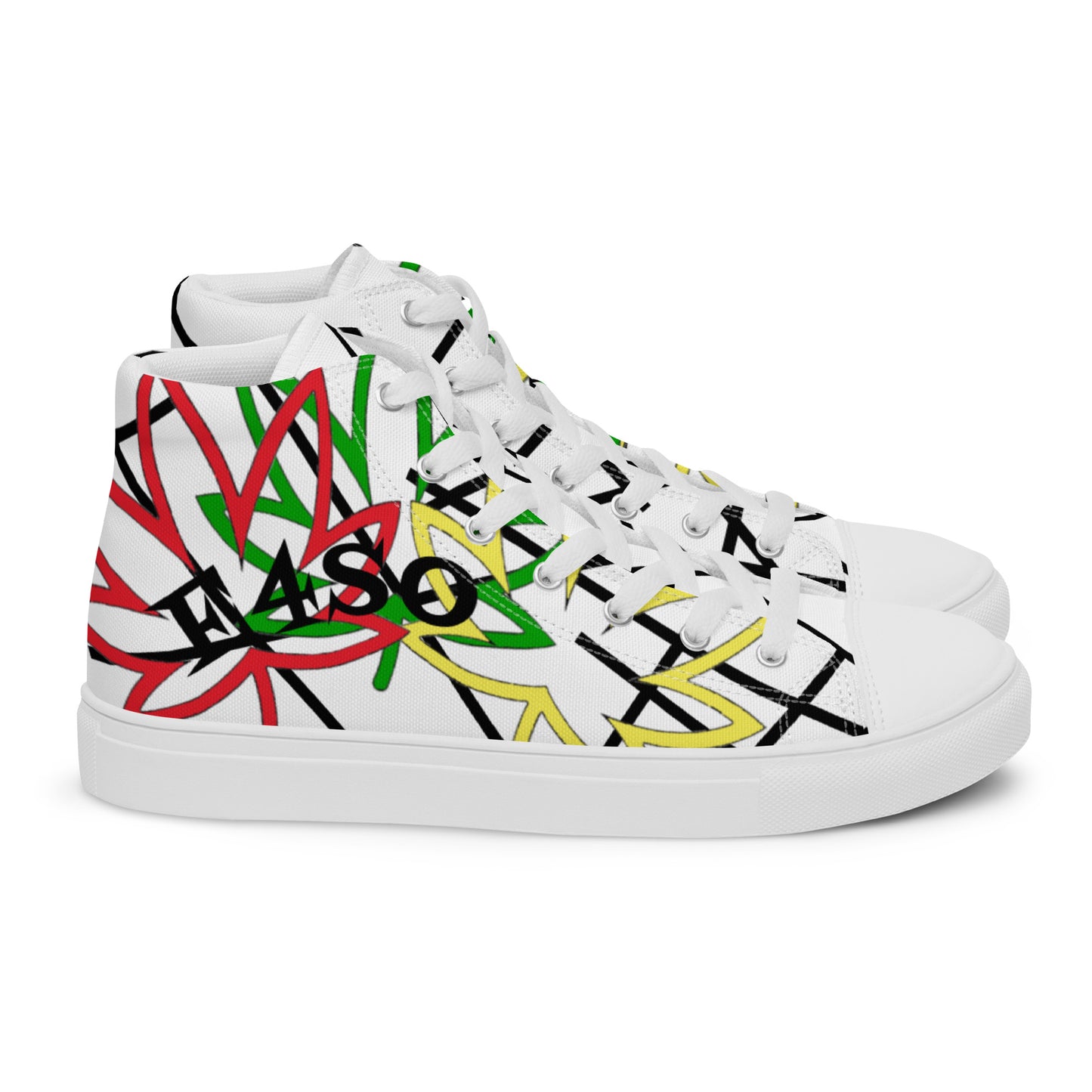 Women’s Big Leaf Cross Lines high top canvas shoes